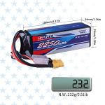 2250mAh 4S Lipo Battery with XT60 Plug