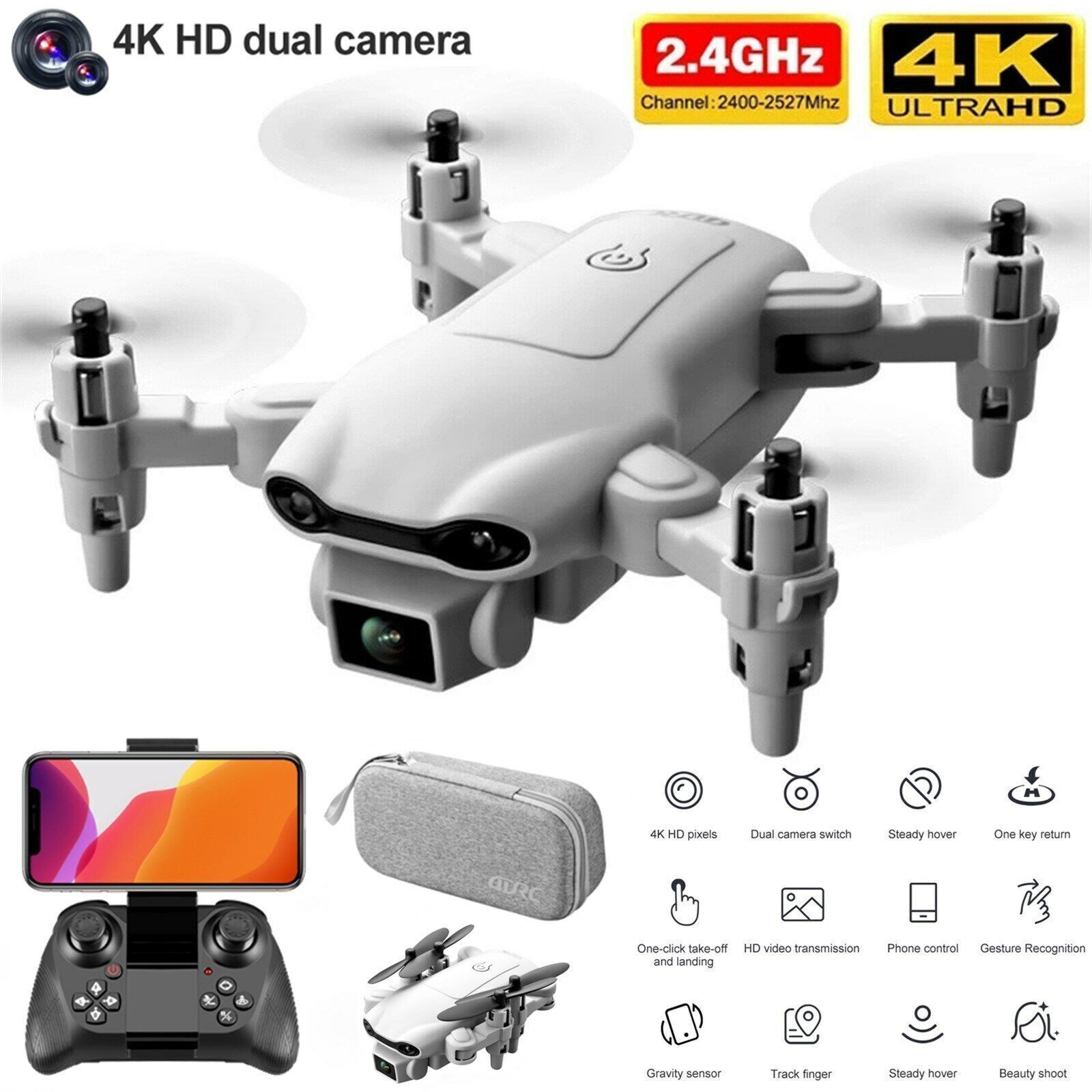 2021 New RC Drone 4k HD Wide Angle Camera WIFI FPV Drone Dual Camera Quadcopter