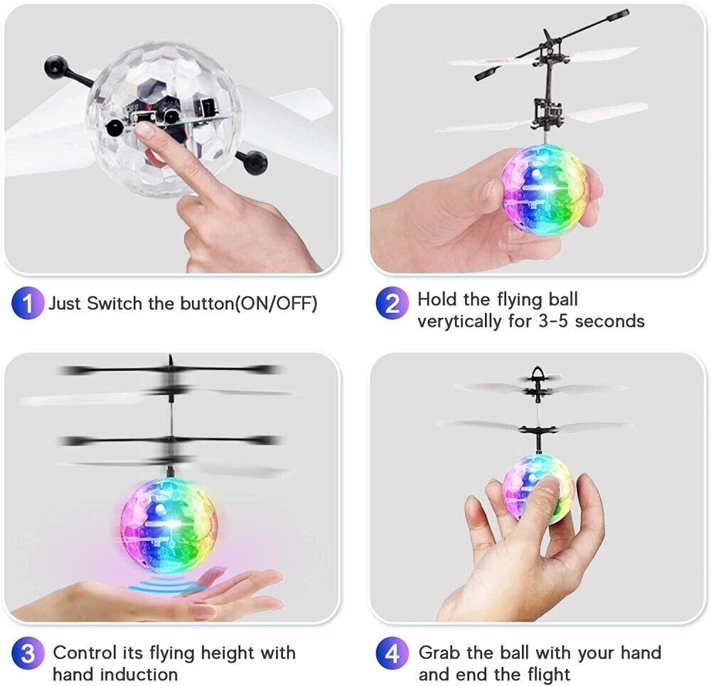 Hand controlled Mini Drone with LED lights