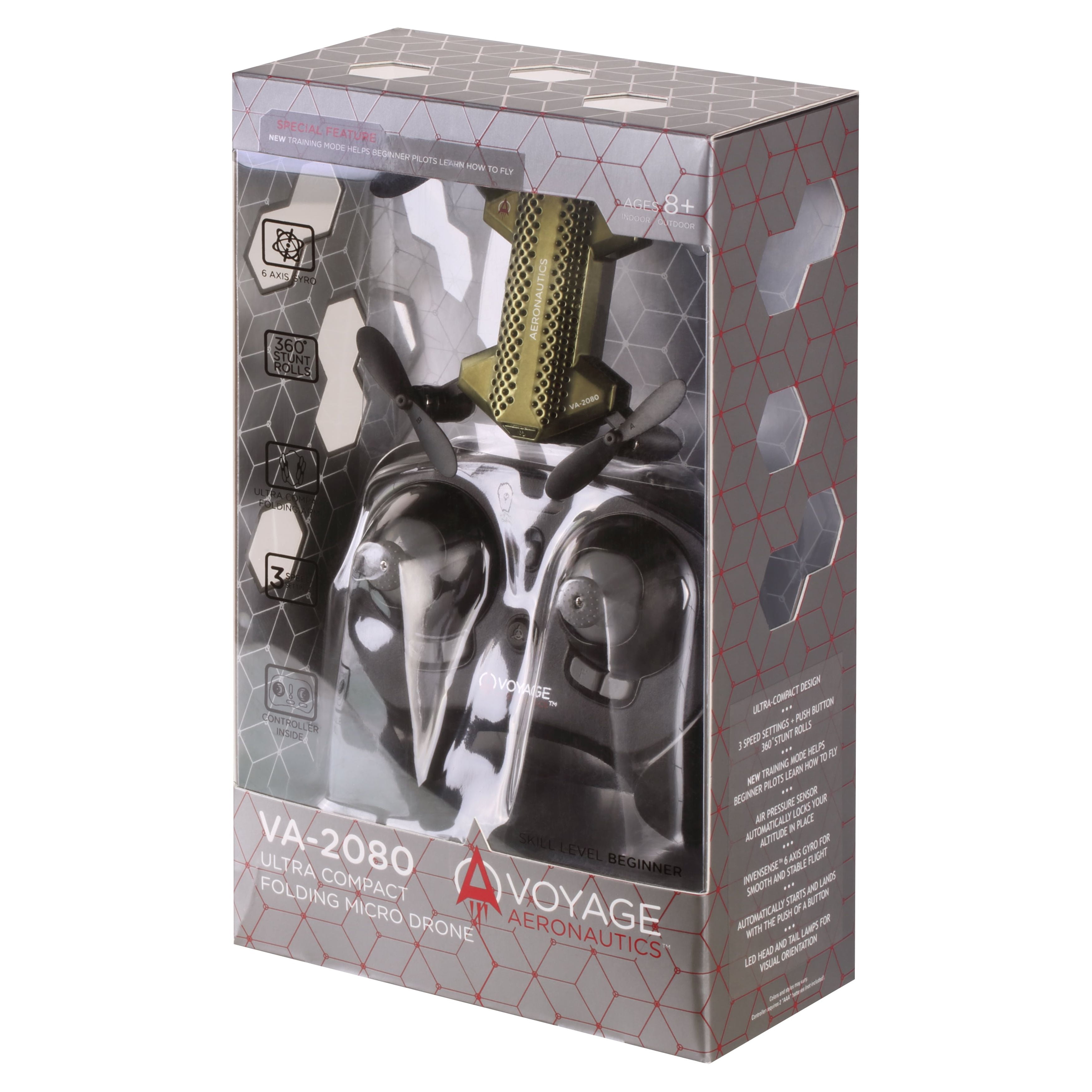 Voyage Aeronautics VA-2080 Compact Micro Drone- Color Green- 4 inches