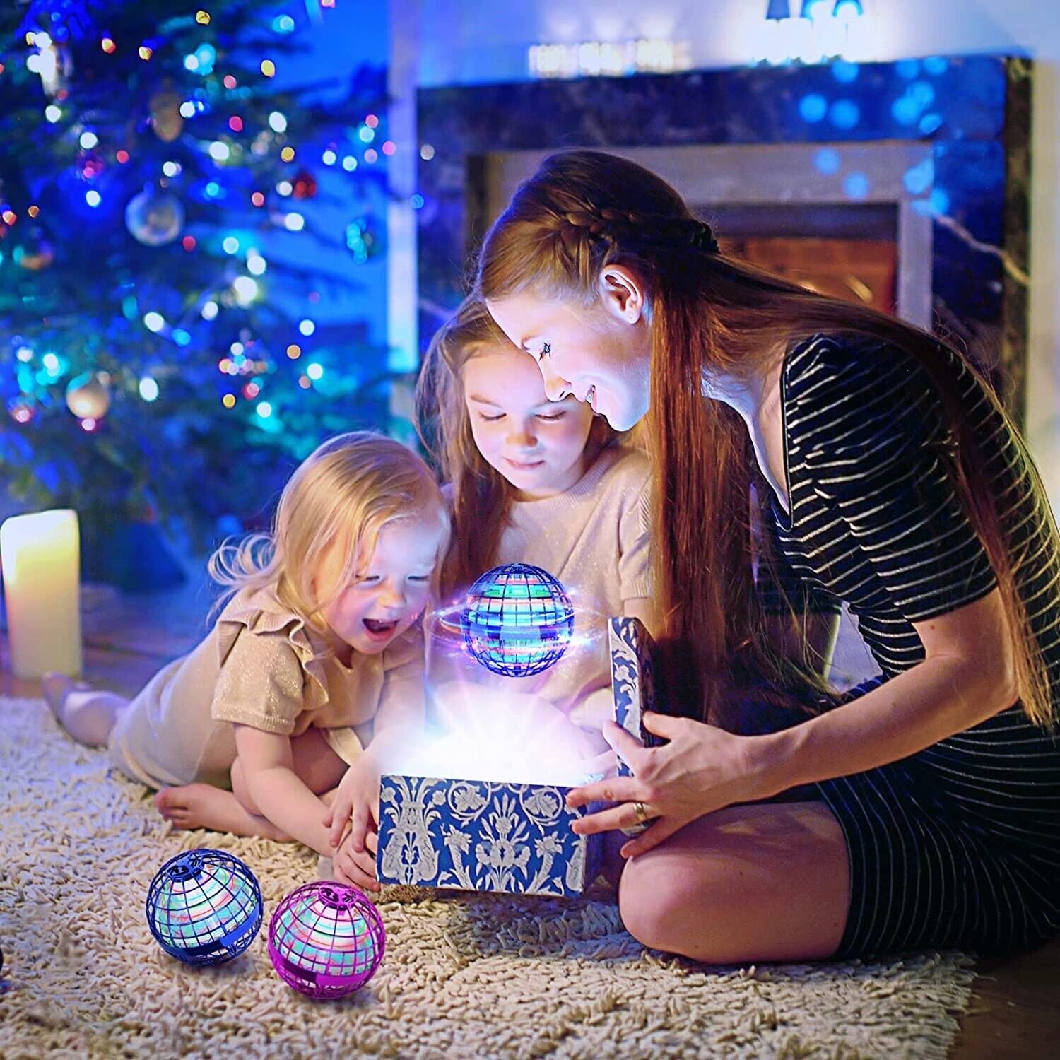 Kids' Hand-Operated Nebula UFO Drone with LED Lights