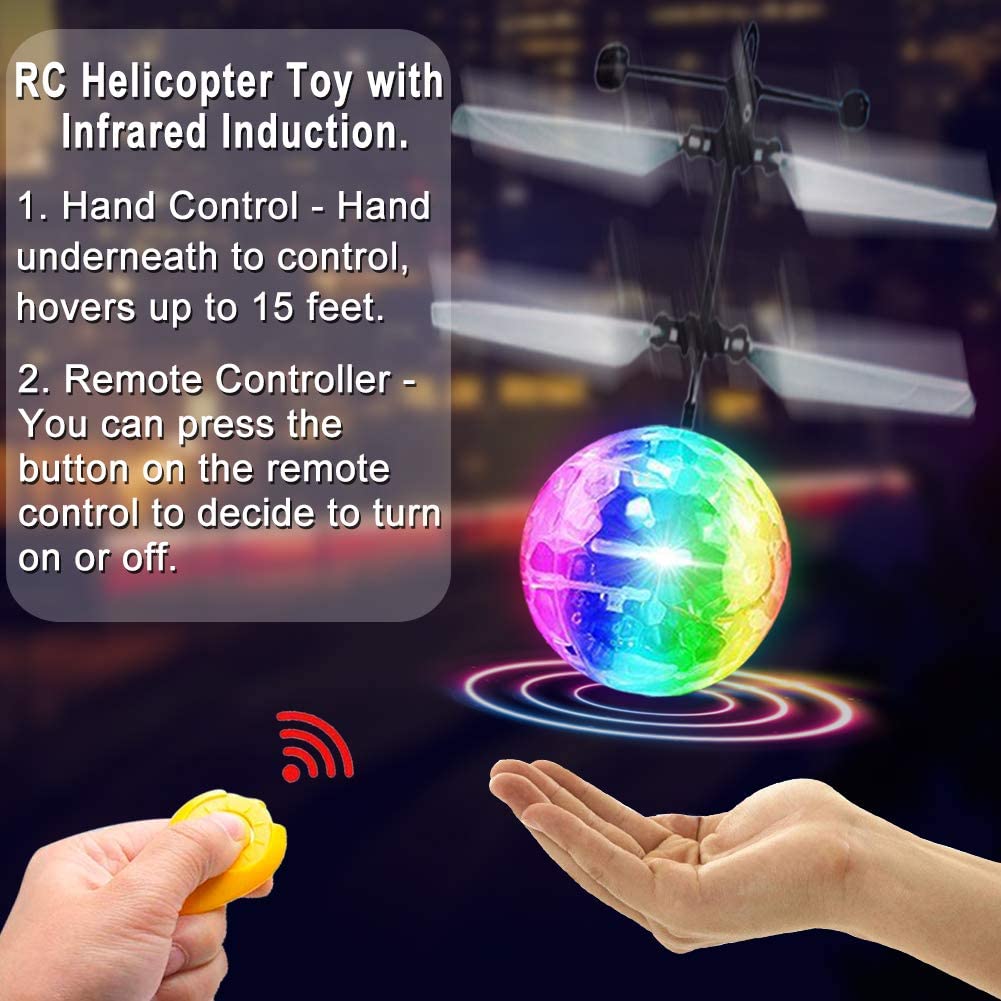 Rechargeable LED Flying Ball Toy Set for Kids