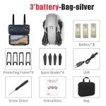 3X Batteries Drone X Pro 4K HD Selfie Camera WIFI FPV GPS Foldable RC Quadcopter