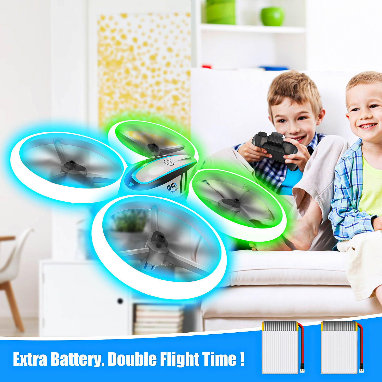 HASAKEE Q9s Beginner Drone for Kids with Lights