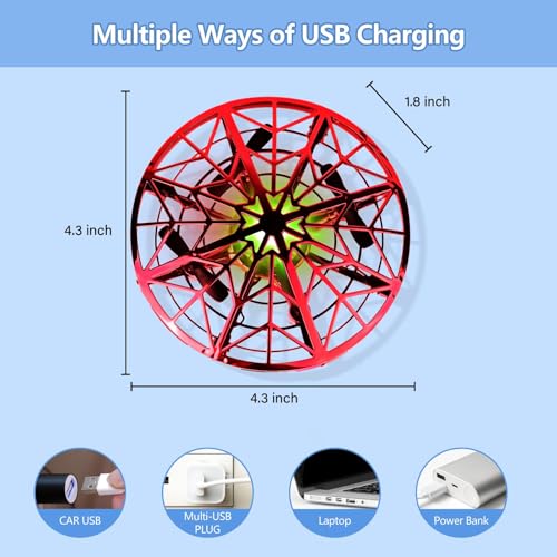 Kizmyee UFO Mini Drone with Hand-Controlled LED Lights