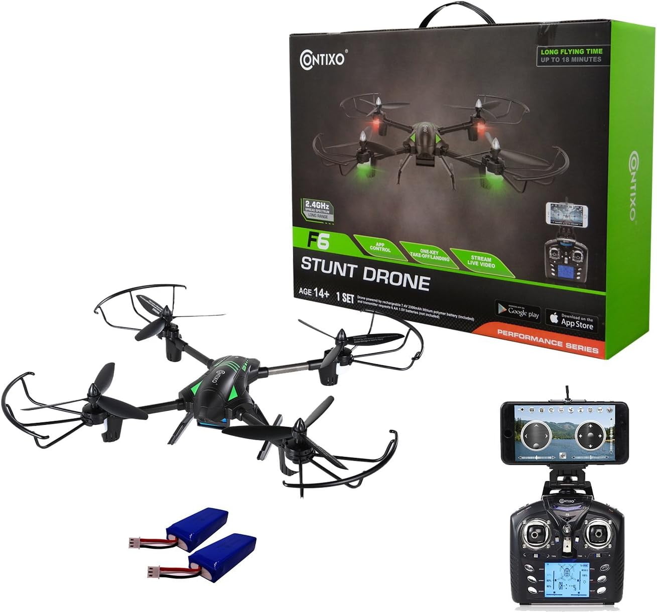 Contixo F6 Replacement Drone Battery 2300mAh LiPo