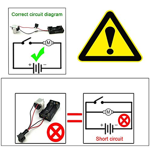 Mini DC Motor Kit with Switches and Battery Holders