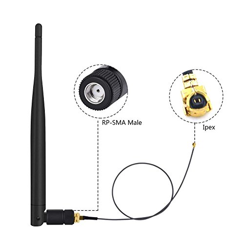 Dual 2.4GHz 6dBi Omni Antenna with Cables