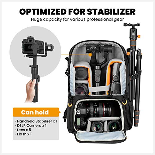 Waterproof Camera Backpack with Laptop Compartment