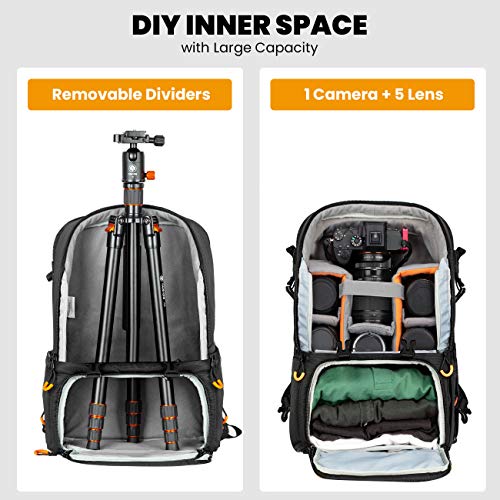 Waterproof Camera Backpack with Laptop Compartment