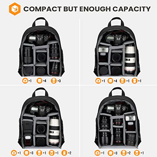 TARION Waterproof Camera Backpack with Laptop Compartment