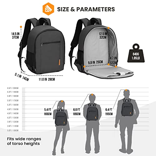 TARION Waterproof Camera Backpack with Laptop Compartment