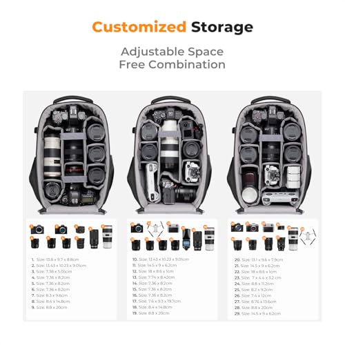 K&F Concept Waterproof DSLR Camera Backpack