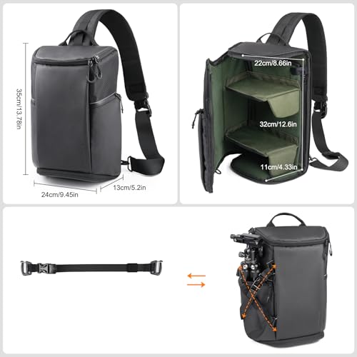 Waterproof Sling Bag for DSLR and Mirrorless Cameras