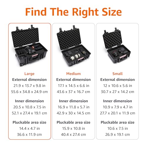 Large Waterproof Hard Case for Drones and Cameras