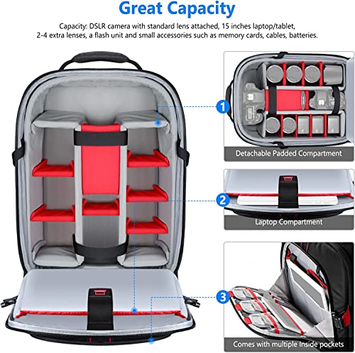 Neewer 2-in-1 Waterproof Camera Backpack Trolley