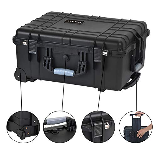 MEIJIA Waterproof Hard Camera Case with Wheels