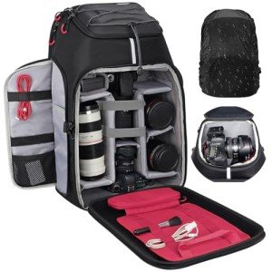 Drone Camera Backpack with Hardshell and Rain Cover