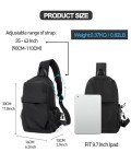 Compact Sling Crossbody Backpack with USB Port