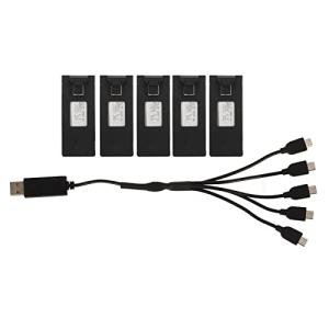 5-Pack 3.7V 1800mAh Drone Batteries with Charger
