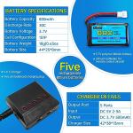 5PCS 800mAh Lipo Battery with 5-in-1 Charger