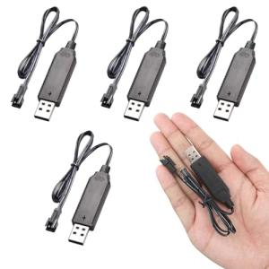 4 Pack USB Charger for 3.7V Drone Batteries