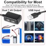 Tosiicop 7.4V Lipo Battery Charger for Drones