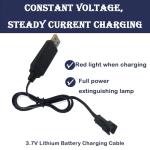 4 Pack USB Charger for 3.7V Drone Batteries