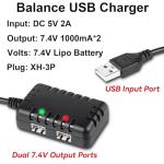 Tosiicop 7.4V Lipo Battery Charger for Drones