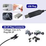 4-Pack USB Charger Cable Set for Drones