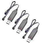 3-Pack USB Charger for 3.7V Drone Batteries