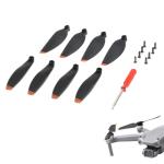 8 Pack of Mavic Mini Replacement Propellers (Black/Orange)