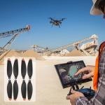 8 Pack of Mavic Mini Replacement Propellers (Black/Orange)