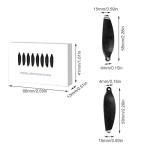 Mini RC Drone Propellers with Black and Silver Edges