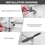 Mini RC Drone Propellers with Black and Silver Edges