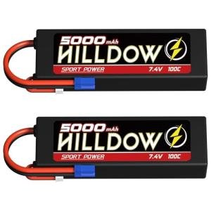7.4V 5000mAh 100C Lipo Battery EC3 Connector