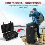 Large Waterproof Camera Case with Wheels for Drones