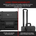 Large Waterproof Camera Case with Wheels for Drones