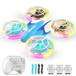 HOTOIQ Mini Drone for Kids with LED Lights