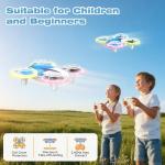HOTOIQ Mini Drone for Kids with LED Lights