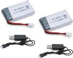 Tosiicop 2-Pack 650mAh Drone Batteries with Chargers