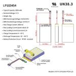 EEMB 3.7V 2000mAh Lithium Polymer Battery Pack
