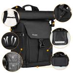 TARION Rolltop Waterproof Camera Backpack with Laptop Case