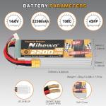 Nihewo 4S 2200mAh Lipo Battery for Drones