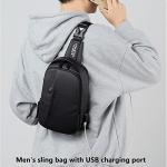 Waterproof Anti-Theft Sling Bag with USB Port