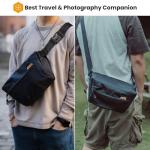 TARION Compact Waterproof Camera Sling Bag Black