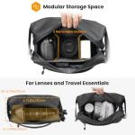 TARION Compact Waterproof Camera Sling Bag Black