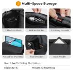 TARION Compact Waterproof Camera Sling Bag Black