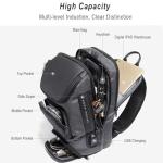 OZUKO Waterproof Sling Backpack with USB Charging