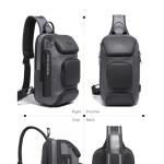 OZUKO Waterproof Sling Backpack with USB Charging